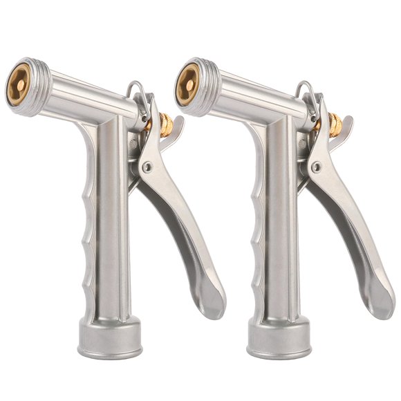 Boquilla para Manguera de Jardín BILAL de Metal Zinc con Empuñadura tipo Pistola Paquete de 2