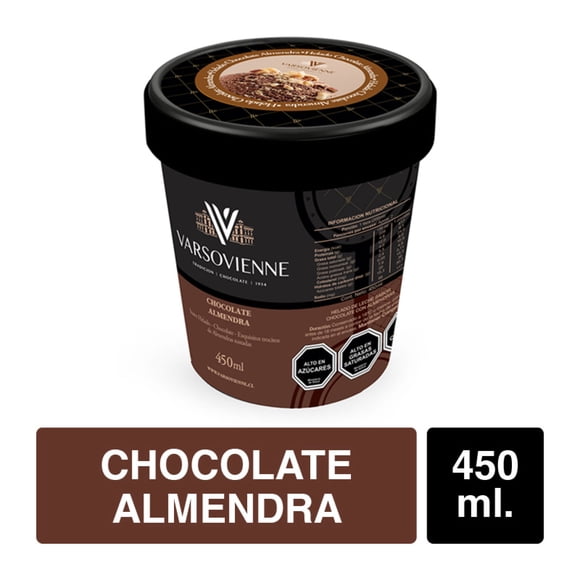 Helado Chocolate Almendra Pote, 450 ml