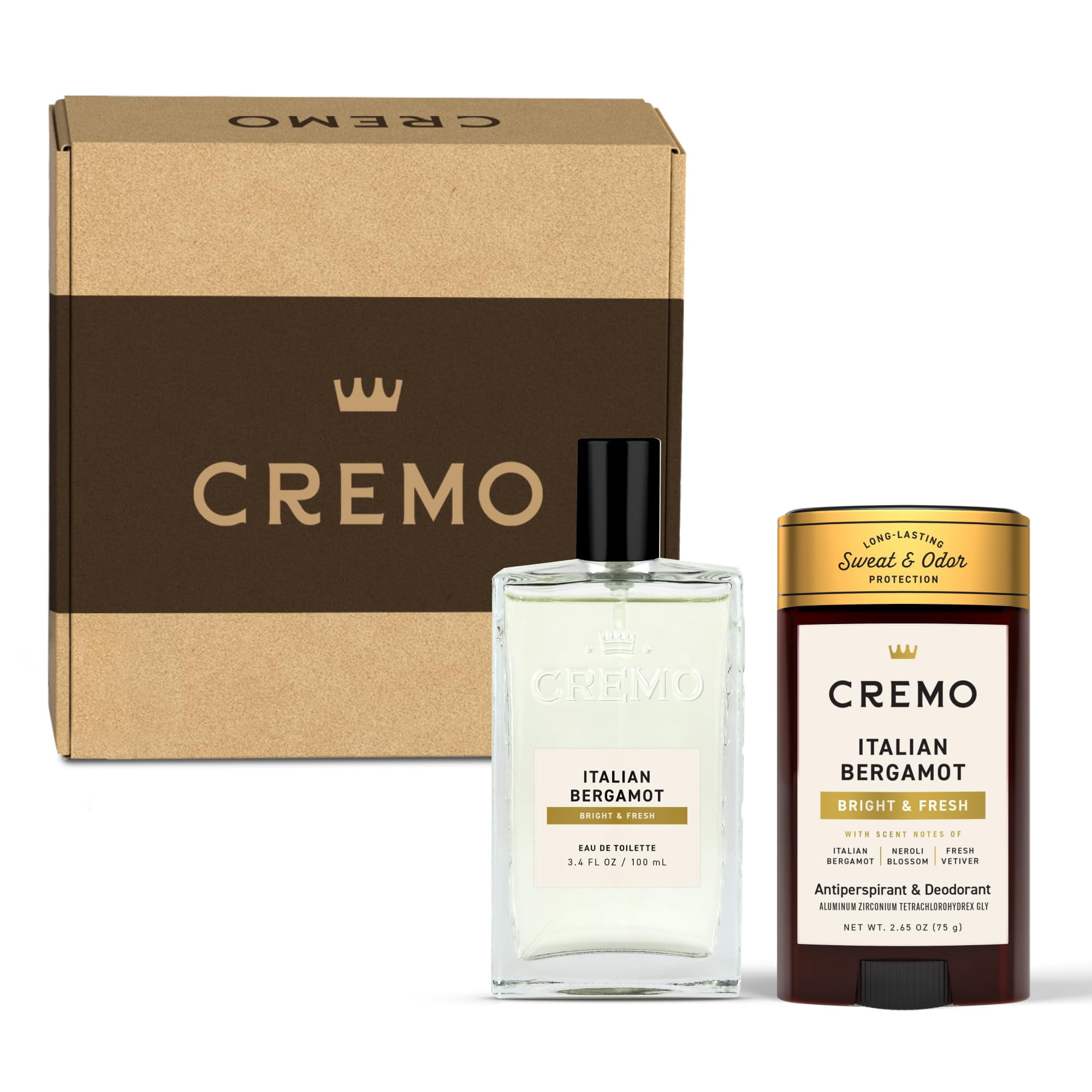 Set De Regalo Cremo Para Hombre, Colonia Y Desodorante Antitranspirante, Bergamota