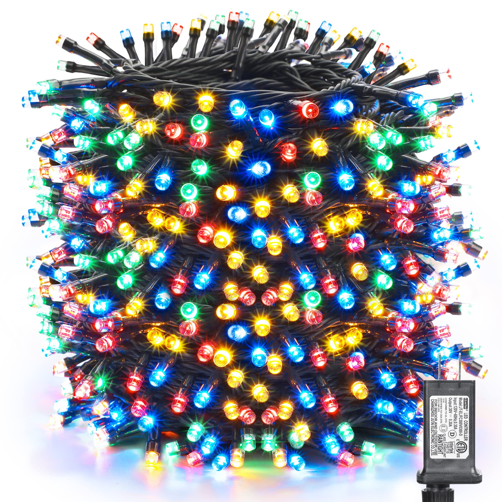 Luces Navideñas Toodour, 328 Pies, 1000 Led, 8 Modos, Multicolor