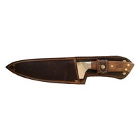 Kangkawe - Cuchillo 8"" Parrillero Catemu Con Funda De Cuero Café