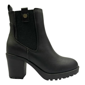Botin Mujer Negro Taco Medio Boston Detogni
