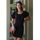 thumbnail image 1 of Vestido Mini Ajustado De Punto Con Mangas Cortas Tipo Globo, 1 of 5