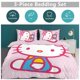thumbnail image 2 of Hello Kitty Room Decor Bedding Set with Sheets And Pillow Cat 3 Piece Bedding for Boys Girls Kids Twin, 2 of 5