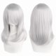 thumbnail image 1 of suxuMhao Peluca de Cosplay Plateada de Longitud Media Peluca Sintética Lisa con Flequillo Peluca Universal Resistente Al Calor 15.75 Inch Peluca de Peinado DIY para Eventos Temáticos y Uso Diario, 1 of 1