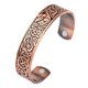 thumbnail image 2 of Viking talismán brazalete ancho tótem abierto alambre brazalete antiguo cobre, 2 of 5