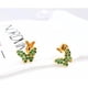 thumbnail image 3 of Aros Pegados Mariposa, Pavé Circones Verdes, Regalo Mujer Dorado, 3 of 6