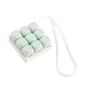 Magideal - Juguete Antiestrés Con Teclado, Juguete Para Dedos Con Botón, Regalo Elegante Para Pareja, Portátil, Resistente, Divertido, Llavero Con Teclado Anties Verde