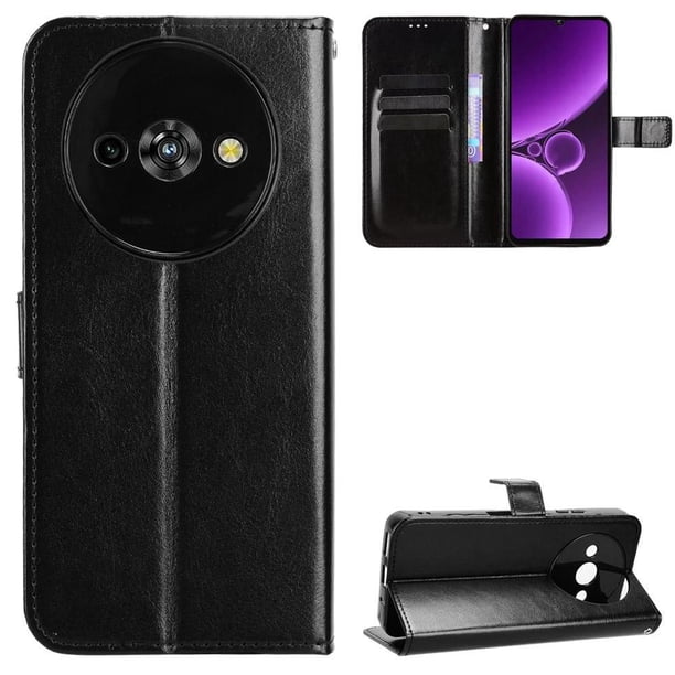 Funda tipo libro para Oukitel C59 Pro, cartera todo‑en‑uno, funda multifuncional con tarjetero y correa de muñeca desmontable