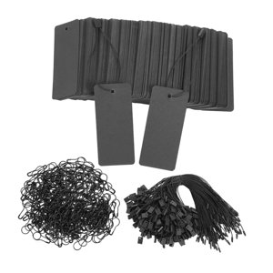 Magideal - 300 Piezas Precio Negro Tags Ropa Etiquetas Colgantes Para Colgar Etiquetas Colgantes Para El Día De La Madre Merchandising De San Valentín Día De San