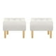 thumbnail image 1 of Set Pouf Wood 1c Felpa 05 Crudo, 1 of 5