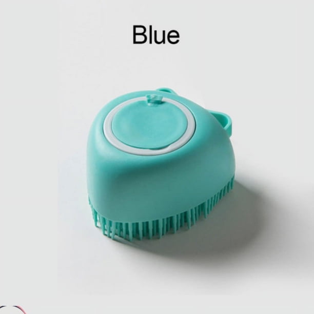 Softness Silicone Pet Brush For Dog & Cat, Dog Hair Massage Bath Brush With Shower Gel Dispenser
