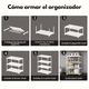thumbnail image 5 of Estante Organizador Cocina Multiuso 4 Niveles Ruedas 86x44cm Blanco, 5 of 7