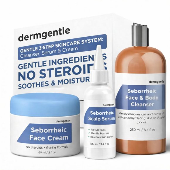 Set Dermgentle de Cuidado de la Piel 3 Pasos (250 ml / 100 ml / 60 ml)