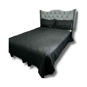 Iiimussa - Cobertor Quilt De Lujo Verano Delgado 2 Plazas Negro