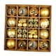 thumbnail image 5 of 42 Piezas de Adorno Inastillable Decorativo 3 6 Cm Set de Navidad Hogar Vacaciones , Doral Dorado, 5 of 5