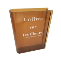 Bothyi - Florero De Libro Florero Moderno Para Estantería De Cocina Soporte Para Ramo Marrón
