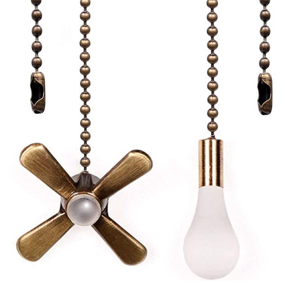 Cadena de tirador para ventilador Akahttbn 35 cm Bronce – Pack de 2