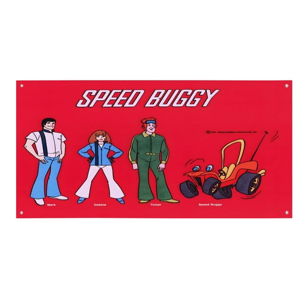Speed Buggy Fondo Temático Pancarta Suministros de Decoración para Fiesta de Cumpleaños, Decoración de Fondo de Fiesta Personalizado,150x90cm