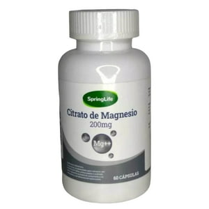 Springlife - Citrato De Magnesio - 200Mg - 60 Capsulas