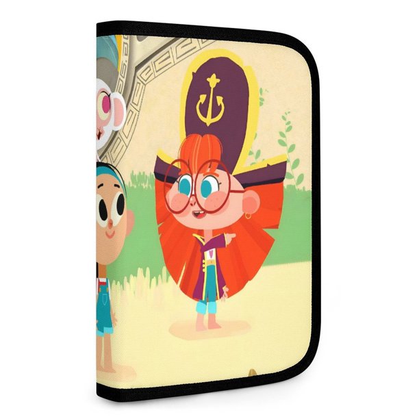 ¡Ahoy Piratas! Bolsa de Almacenamiento Plegable Portátil con Compartimentos, Organizador de Herramientas Multi-Bolsillo, Uso Dual Viaje y Hogar 26.5*17.8cm