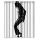 thumbnail image 1 of Cortina de ducha con diseño de Michael Jackson y ganchos (60 x 72 pulgadas), 1 of 3