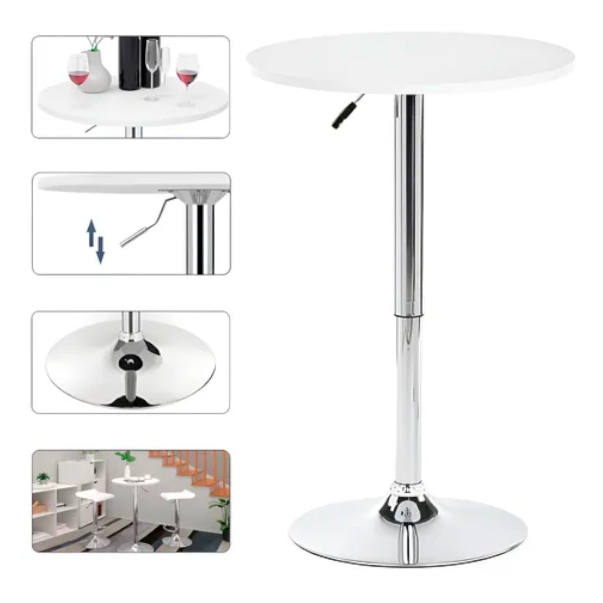 Mesa Bar De Centro Beiti Ajustable 60x93cm Terraza Comedor