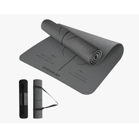 Genérico - Mat De Yoga 6mm Eco Con Guías Doble Color + Bolso + Correa