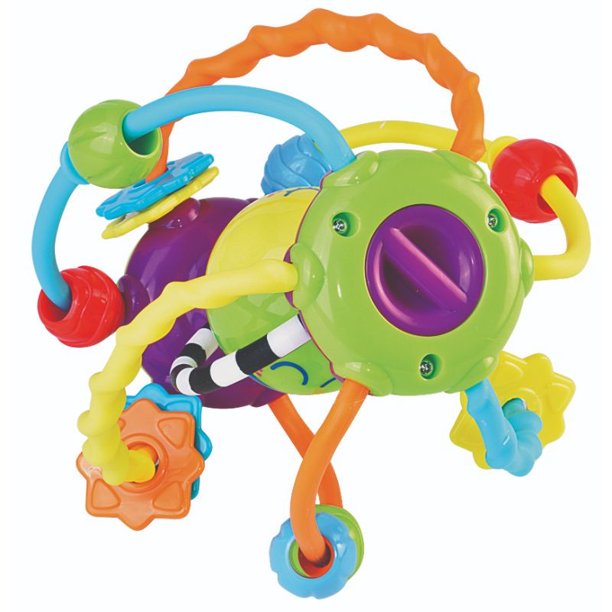 Pelota Sensorial Bendy N Roll De 10.5 Cm – Agita, Traquetea Y Rueda – Para Bebés De 6 Meses En Adelante