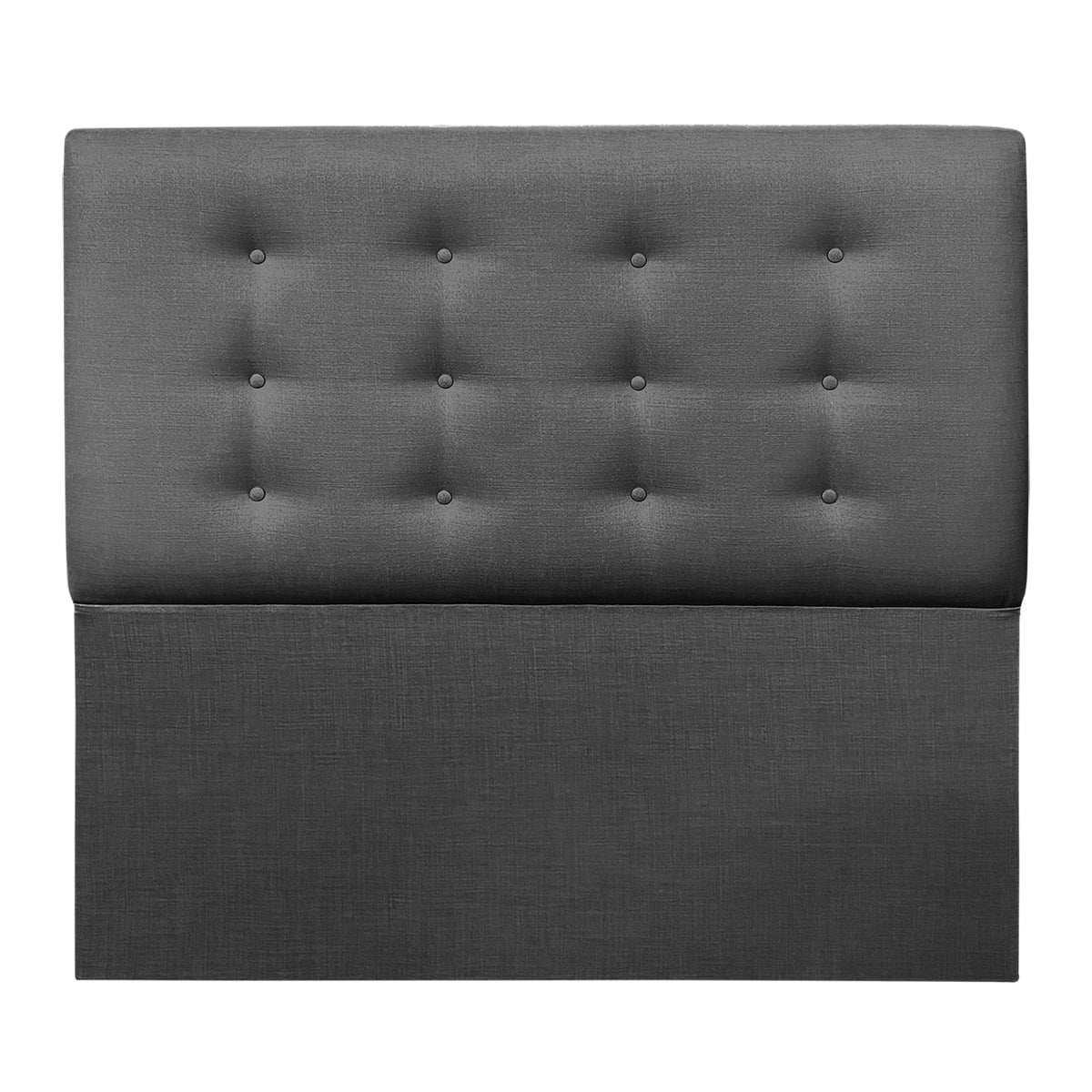 Espacio Hogar - Respaldo Botone Premium King Lino Grafito