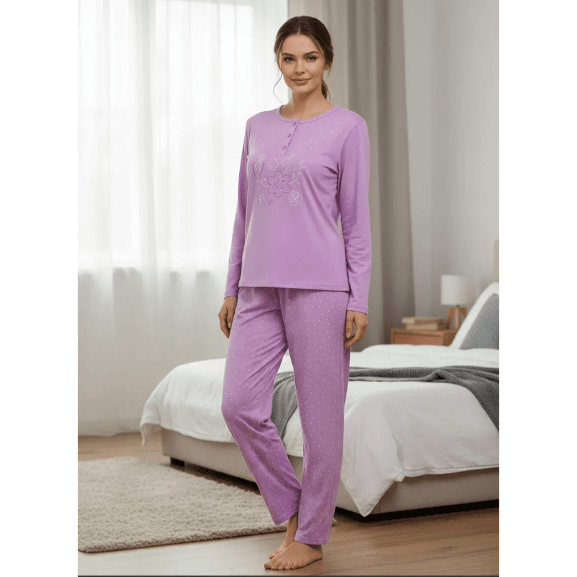 Grupo Agw - Pack 3 Pijamas Mujer Soft Largo - Xxl