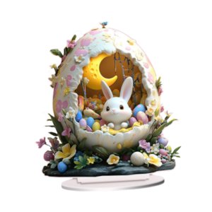 Bothyi - Ornamento De Conejito De Pascua Decoración De Pascua De Primavera Rústica Para Mesa De Casas Festivas