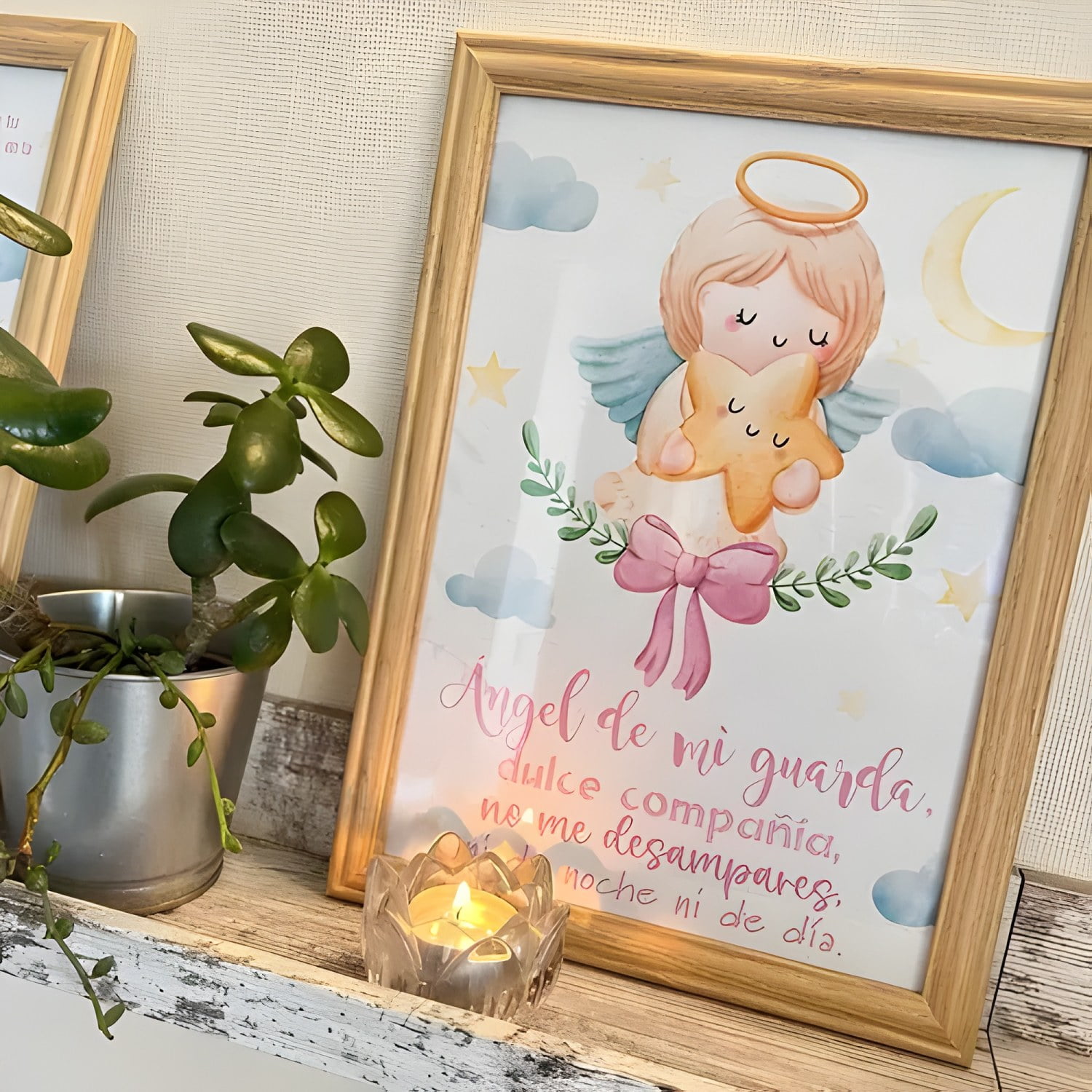 Genérico - Set Cuadro Infantil Bautizo Padre Nuestro