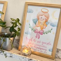 Genérico - Set Cuadro Infantil Bautizo Padre Nuestro