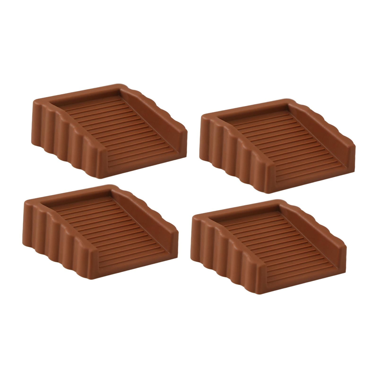 Bothyi - Tope De Puerta De Goma Para Casa, Apartamento Y Baño, 4 Unidades, Color Marrón