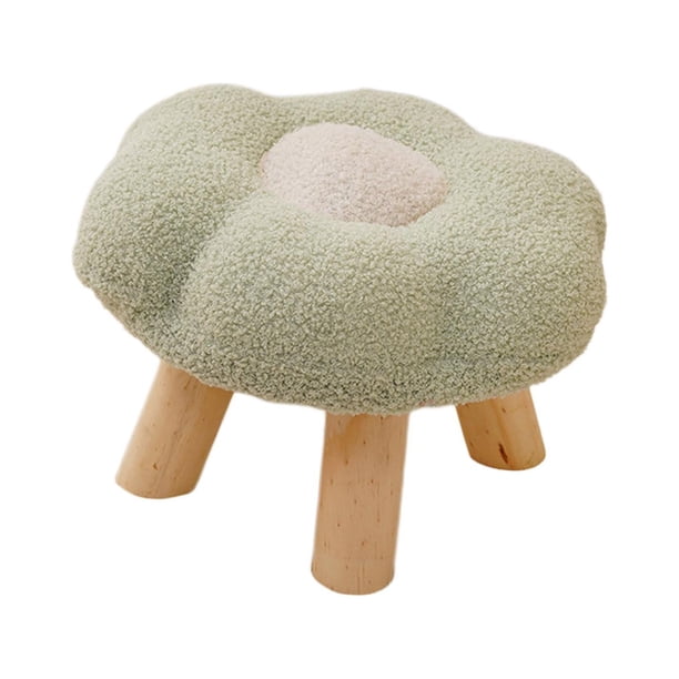 Reposapiés Puf De Dibujos Animados En Forma De Flor Sofá Reposapiés Para Sala De Juegos Junto A La Cama Porche Verde