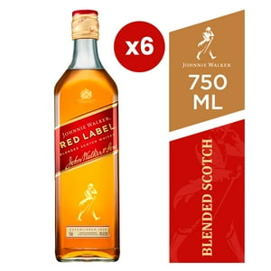 Johnnie Walker - 6X Whisky Red Label Botella 750Ml