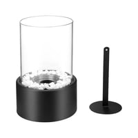 Ioensy - Brasero De Mesa Con Tapa, Mesa De Patio Al Aire Libre, Centro De Mesa, Brasero Portátil Negro