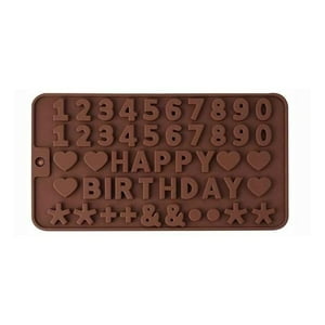 Genérico - Moldes Chocolate Moldes De Silicona Letras Números Signos
