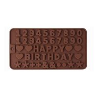 Genérico - Moldes Chocolate Moldes De Silicona Letras Números Signos
