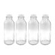 thumbnail image 1 of Botella de vidrio para leche The Dairy Shoppe, 1 litro con tapa, paquete de 4 unidades, 1 of 3