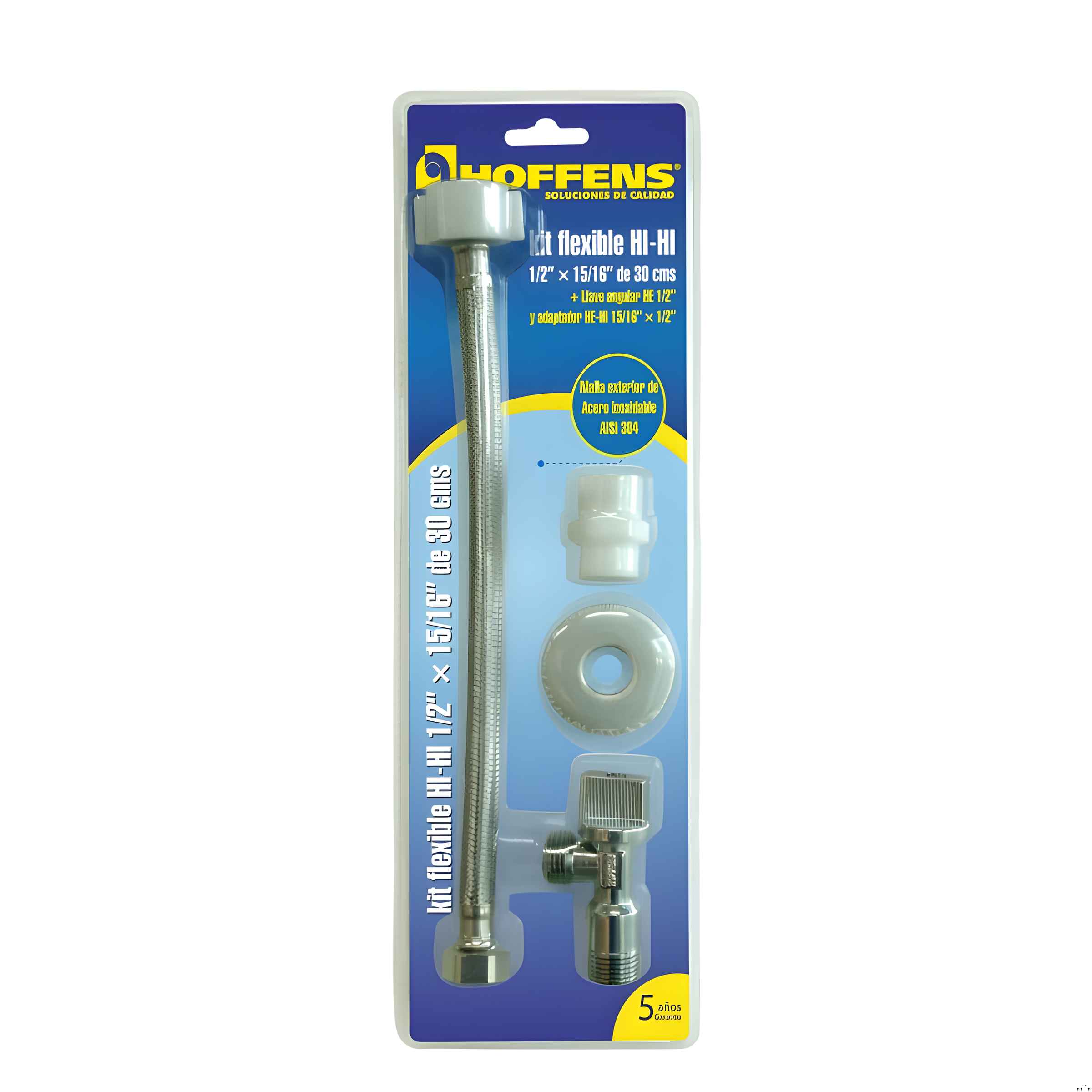 thumbnail image 1 of Kit Llave Angular + Flexible de 30cms HI-HI 1/2" x 15/16" - Hoffens, 1 of 2