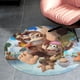 thumbnail image 4 of País de Donkey Kong Alfombra Redonda de Felpa Coral, Antideslizante, No Desprende Pelusas, Lavable y Duradera para Salón, Dormitorio y Habitación de Niños 60cm, 4 of 6
