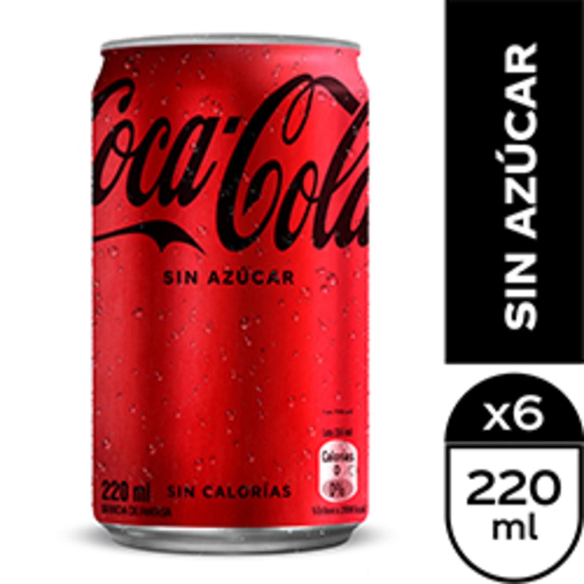 Bebida Sin Azúcar Pack Lata 6 Un Coca-Cola