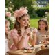 thumbnail image 3 of Sombrero Thstdhy para niñas – Conjunto de fascinator de fiesta de té rosa, 3 of 7