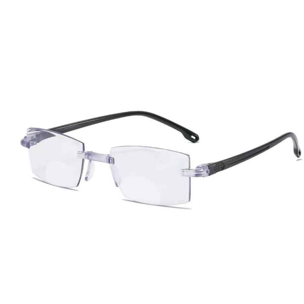 Gafas de presbicia con zoom inteligente y antiluz azul, sin marco y con doble luz para calle