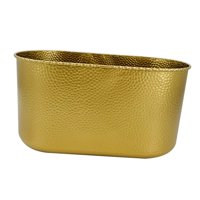 Ioensy - Maceta De Metal, Jarrón De Hierro, Chapado Rectangular Para Porche Delantero, Jardín, Aureate L