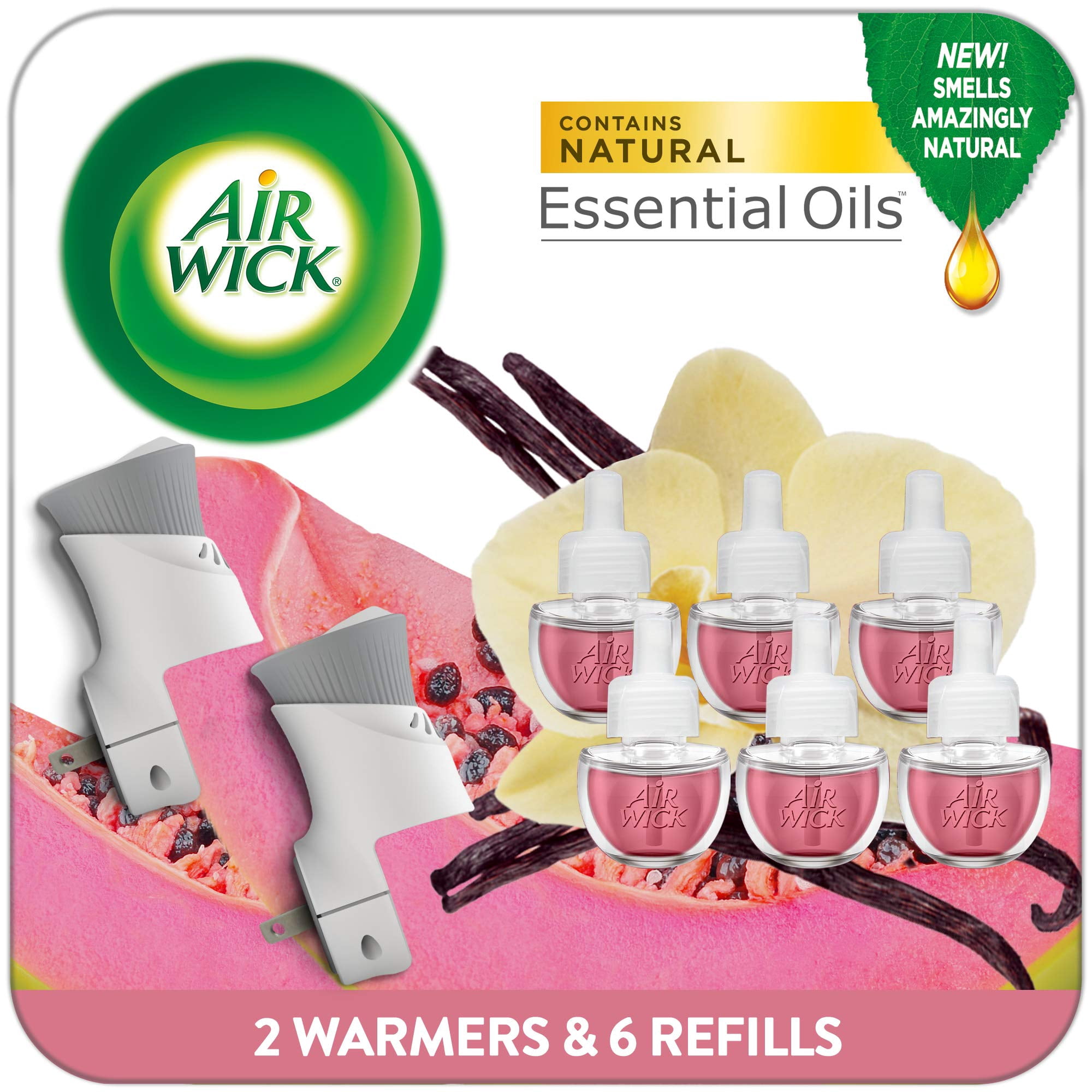 Kit De Inicio De Aceite Perfumado Air Wick Plug In Con 2 Calentadores Y 6 Recargas