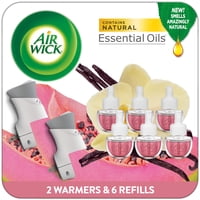 Kit De Inicio De Aceite Perfumado Air Wick Plug In Con 2 Calentadores Y 6 Recargas