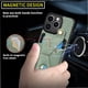 thumbnail image 2 of Funda Resistente para iPhone 13 Pro con Tarjetero y Soporte, Diseño Magnético Verde, 2 of 5
